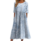 Geblümtes Midi-Sommerkleid – Leichtes Tag-Nacht-Kleid für Damen