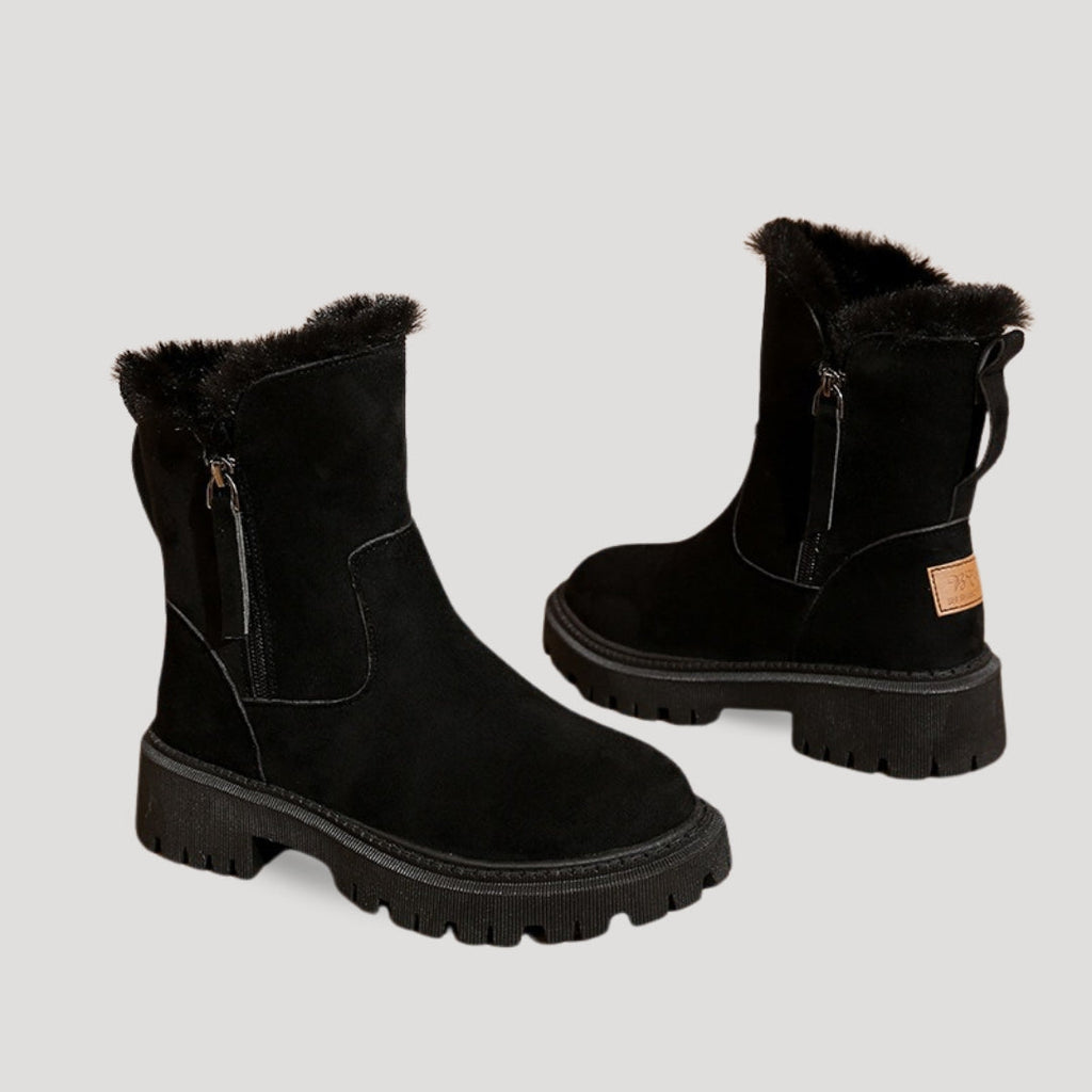 Women's ankle-high winter boots with soft lining