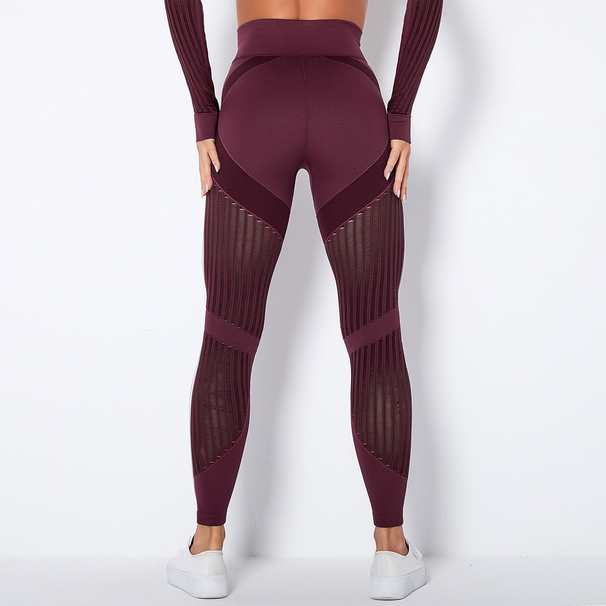 Hohe Taillen Nahtlose Mesh Sculpting Leggings