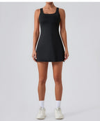 Ärmelloses Sportliches Shaping Mini-Kleid