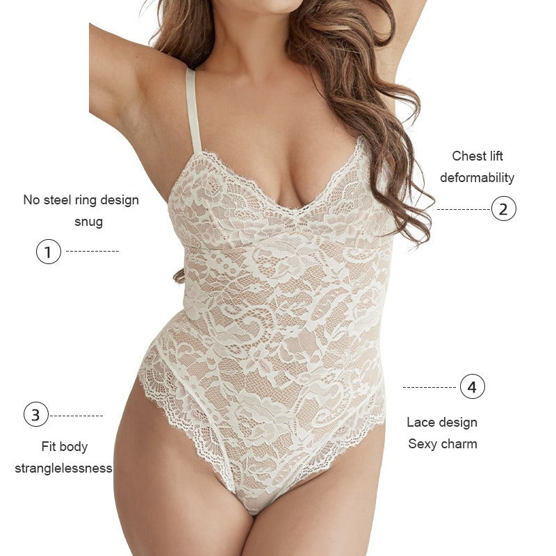 Allover-Spitzen formender Bodysuit