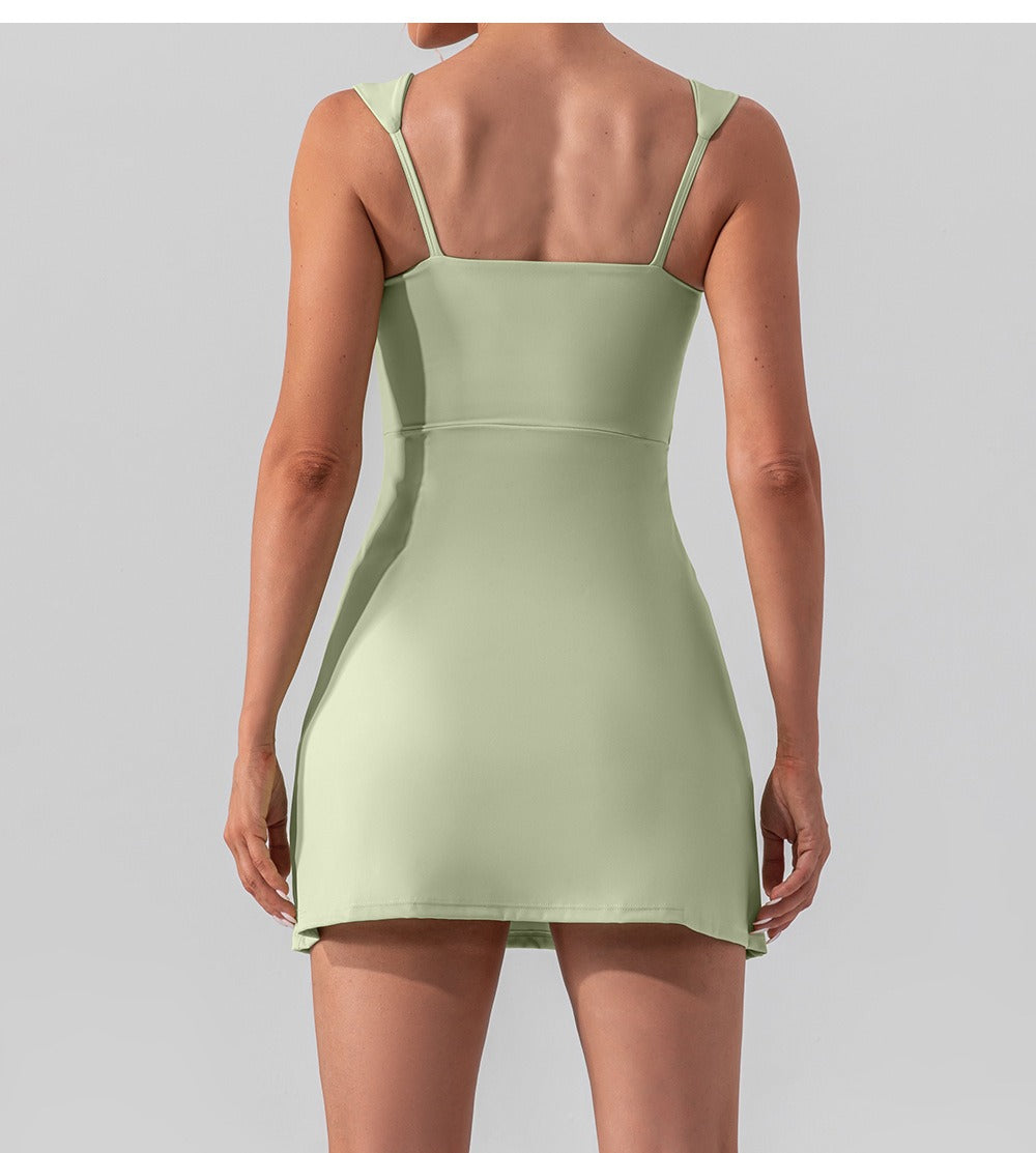 Ärmelloses Sportliches Shaping Mini-Kleid