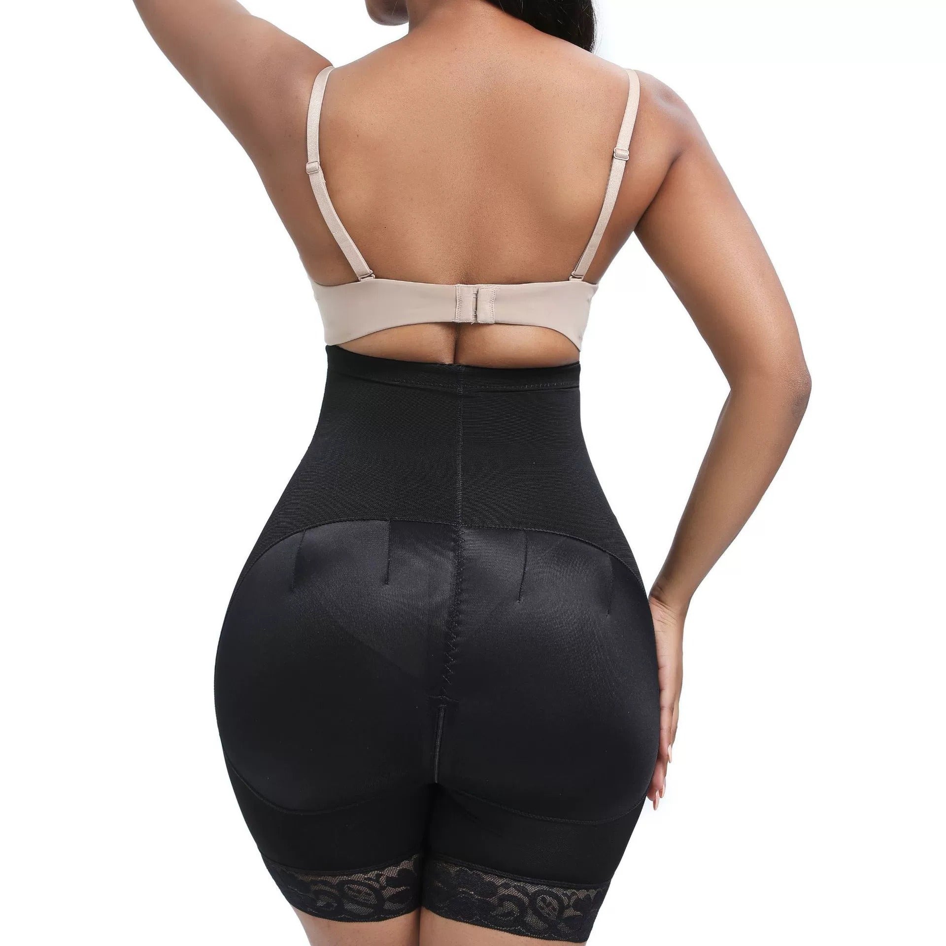 Front-Reißverschluss Hohe Taillen Sculpting Shaping Shorts