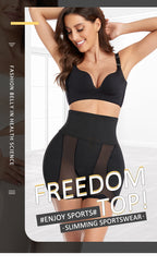 Hohe Taillen Shaping Mesh Shorts