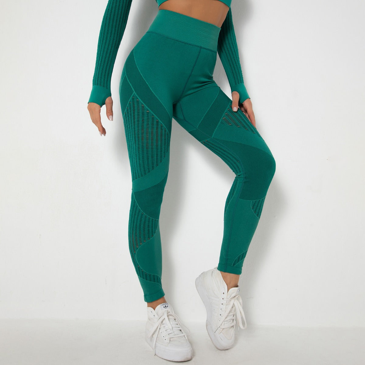 Hohe Taillen Nahtlose Mesh Sculpting Leggings