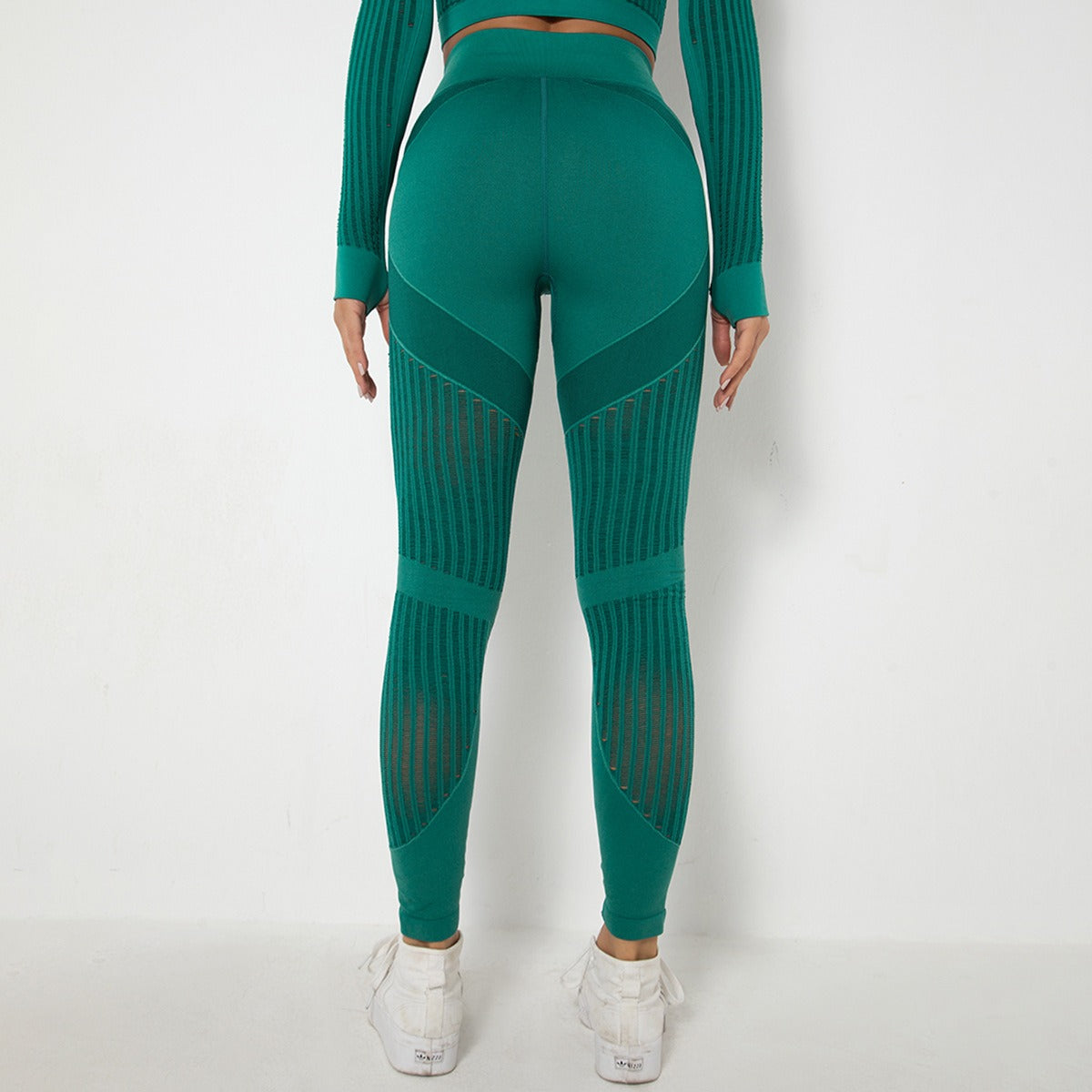 Hohe Taillen Nahtlose Mesh Sculpting Leggings