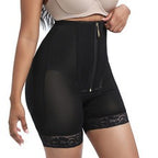 Front-Reißverschluss Hohe Taillen Sculpting Shaping Shorts