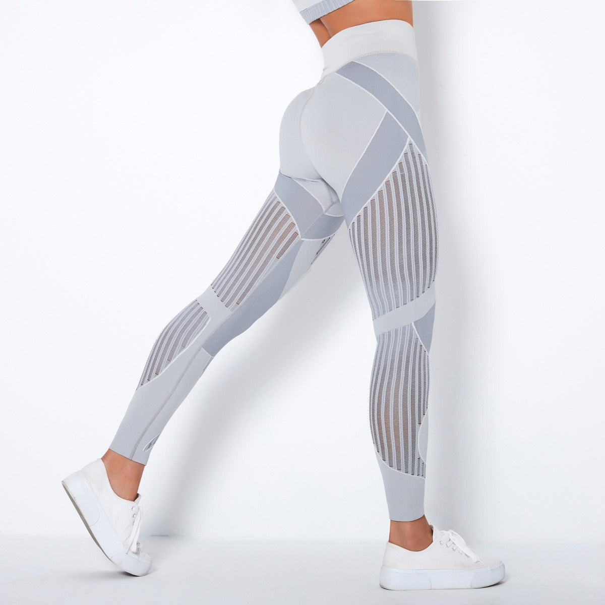 Hohe Taillen Nahtlose Mesh Sculpting Leggings