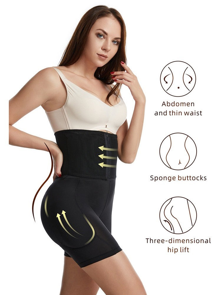 Reißverschluss Hohe Taillen Shaping Kompressionsshorts