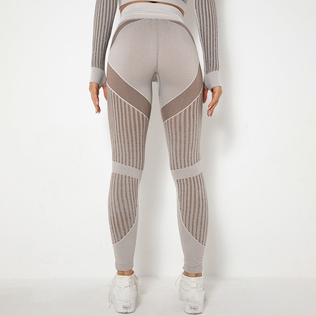 Hohe Taillen Nahtlose Mesh Sculpting Leggings