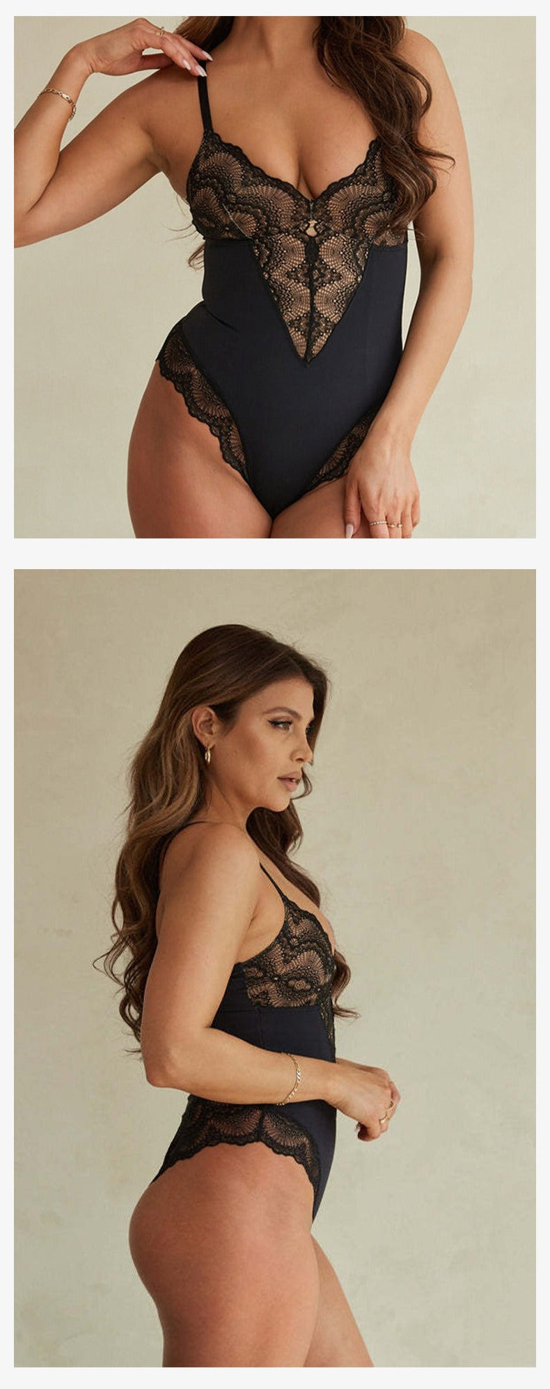 Spitzen-Panel formender Bodysuit