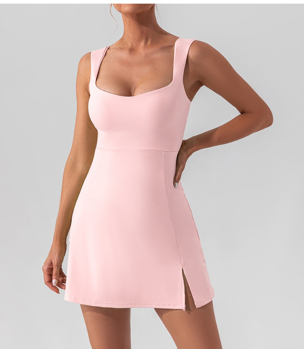 Ärmelloses Sportliches Shaping Mini-Kleid