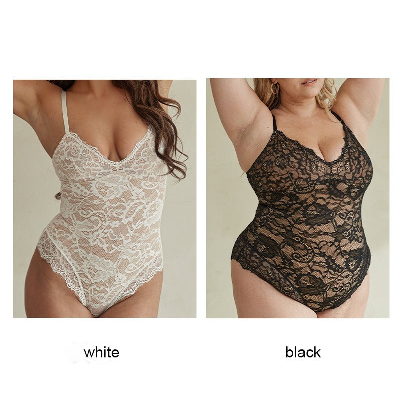 Allover-Spitzen formender Bodysuit