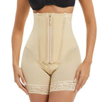 Front-Reißverschluss Hohe Taillen Sculpting Shaping Shorts