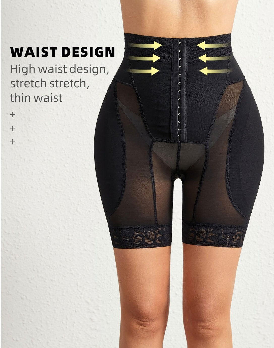 Hohe Taillen Sculpting Shorts mit Oberschenkel-Glättung