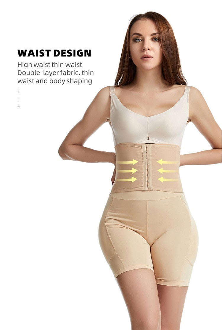 Reißverschluss Hohe Taillen Shaping Kompressionsshorts