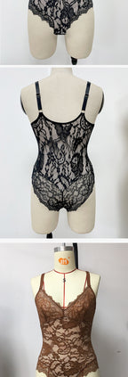Allover-Spitzen formender Bodysuit