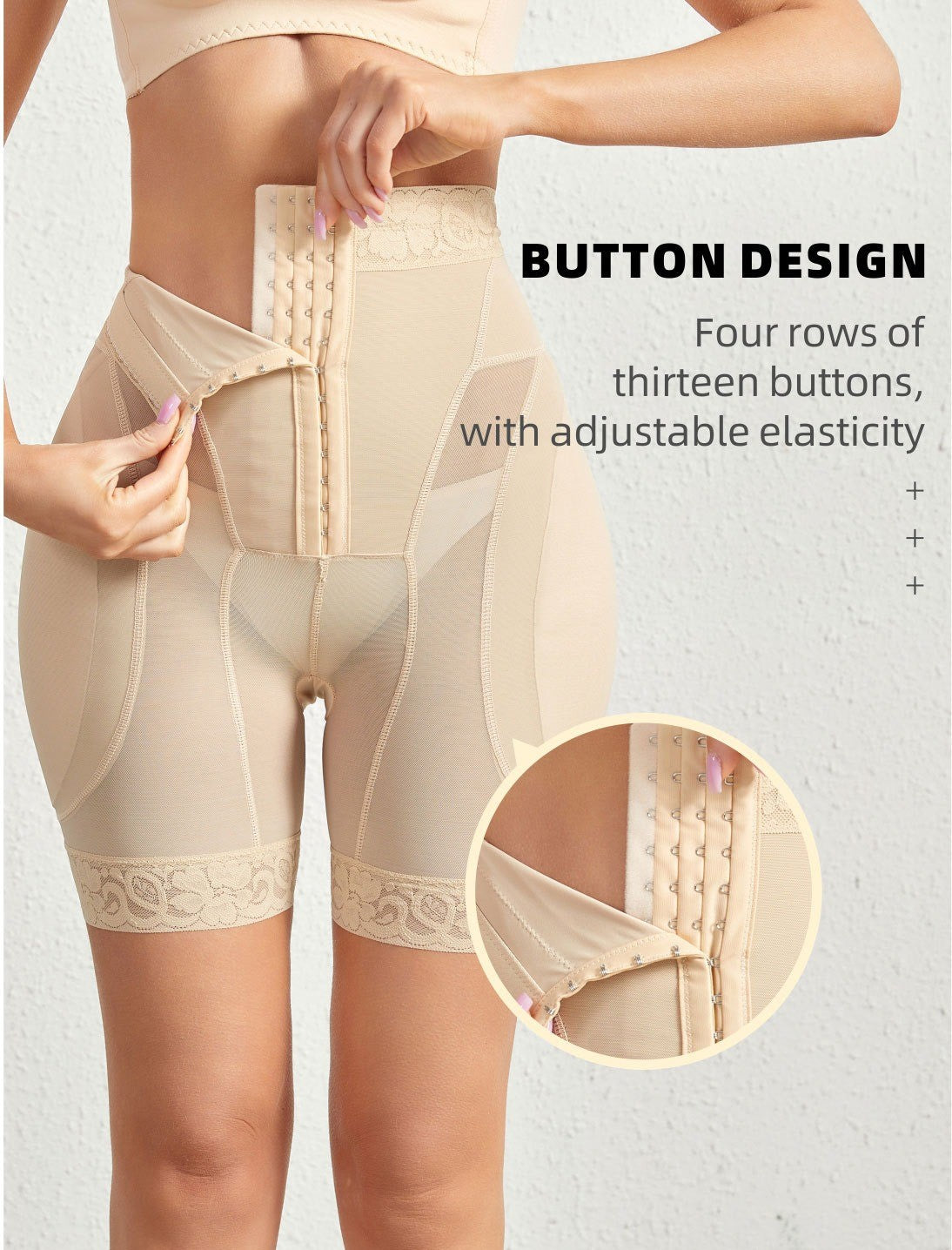 Hohe Taillen Sculpting Shorts mit Oberschenkel-Glättung