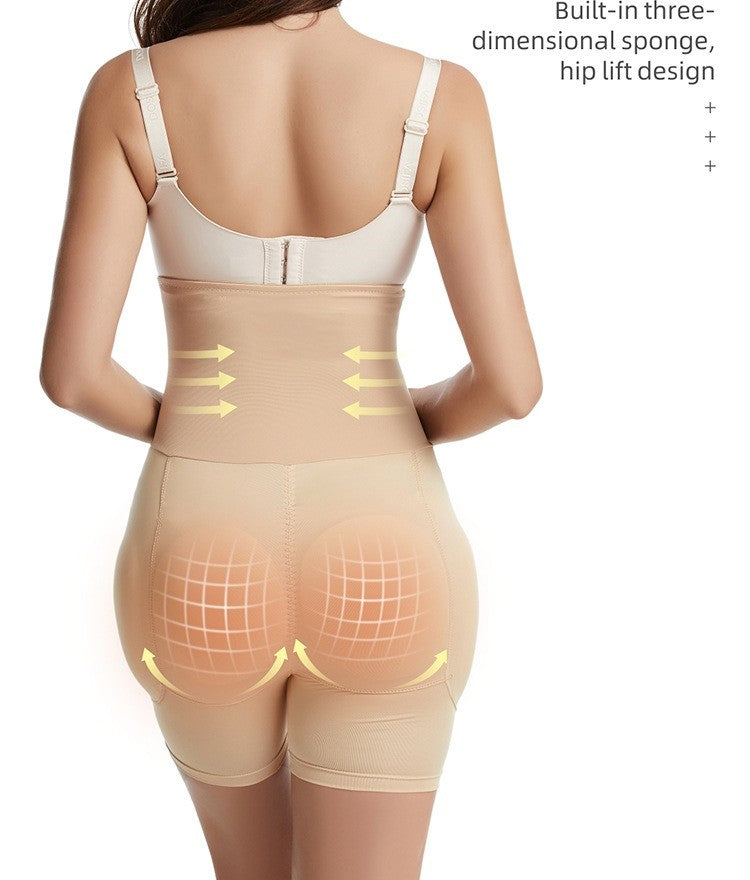 Reißverschluss Hohe Taillen Shaping Kompressionsshorts