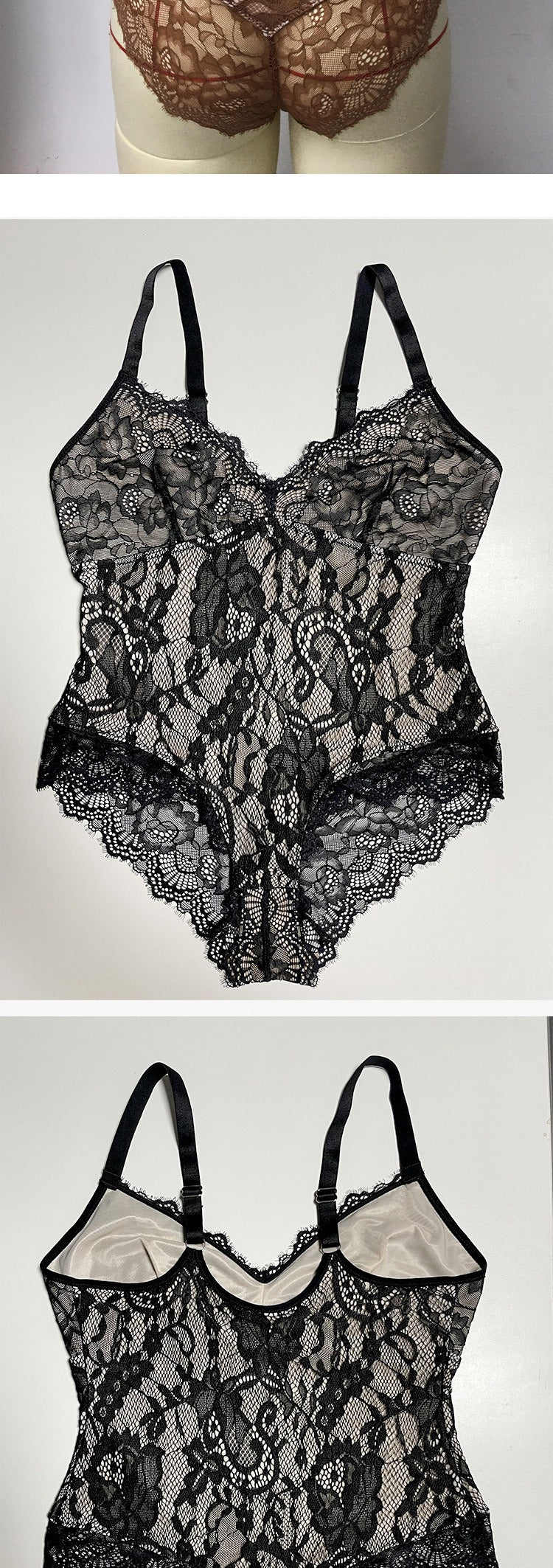 Allover-Spitzen formender Bodysuit