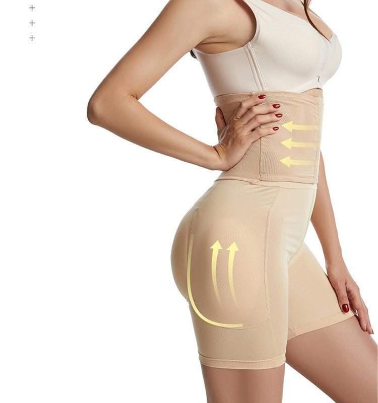 Reißverschluss Hohe Taillen Shaping Kompressionsshorts