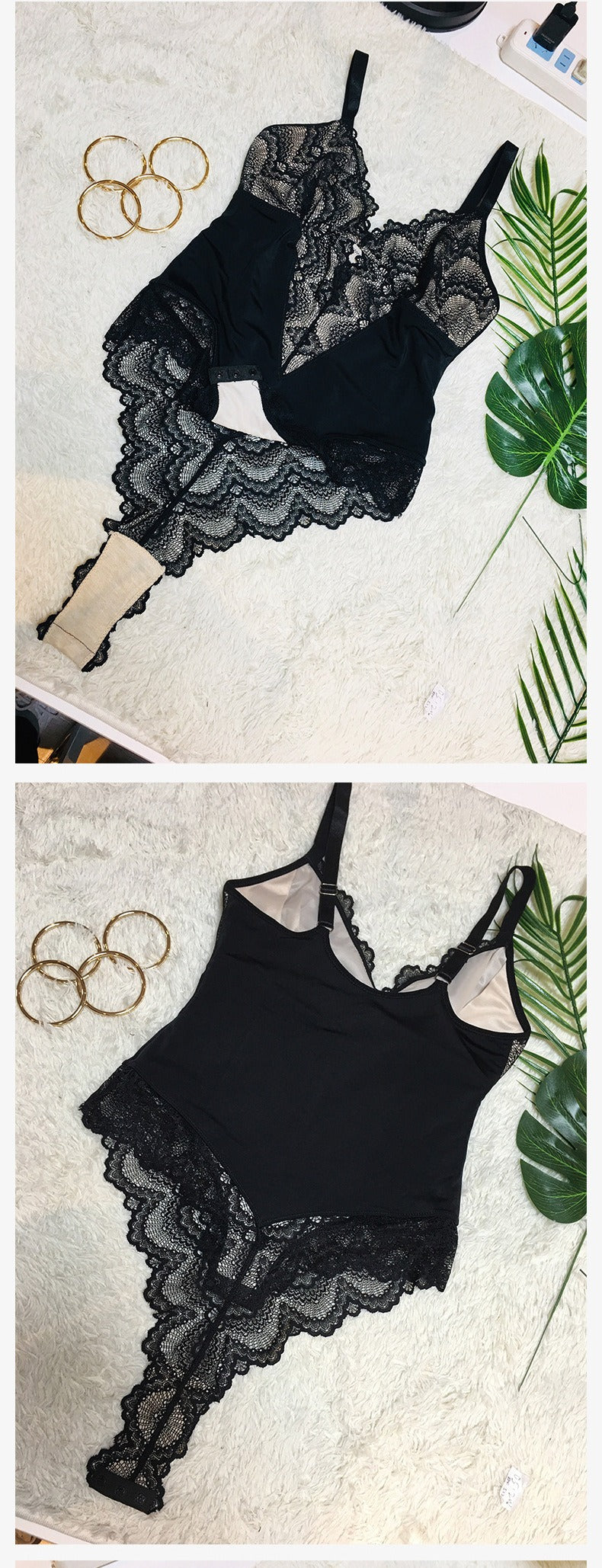 Spitzen-Panel formender Bodysuit