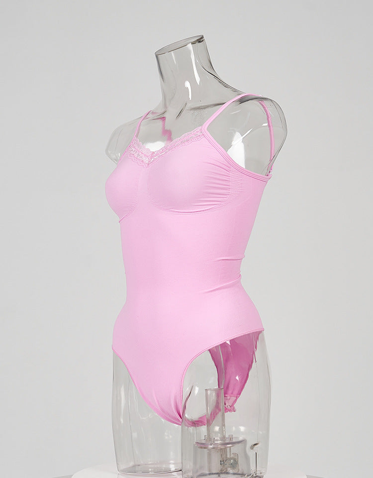Spitzenbesetzter Camisole-Bodysuit