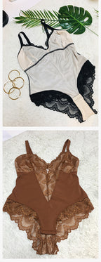 Spitzen-Panel formender Bodysuit