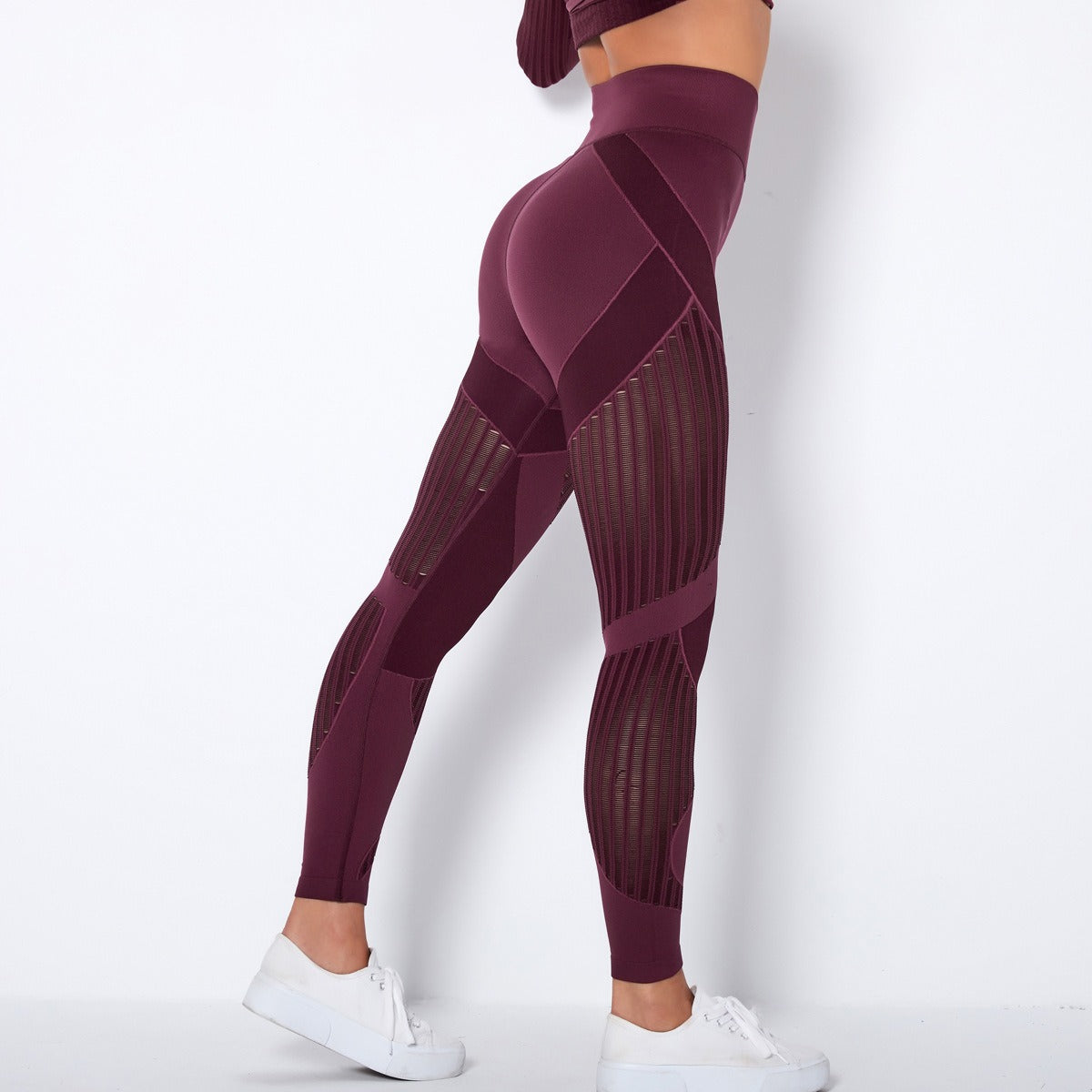 Hohe Taillen Nahtlose Mesh Sculpting Leggings
