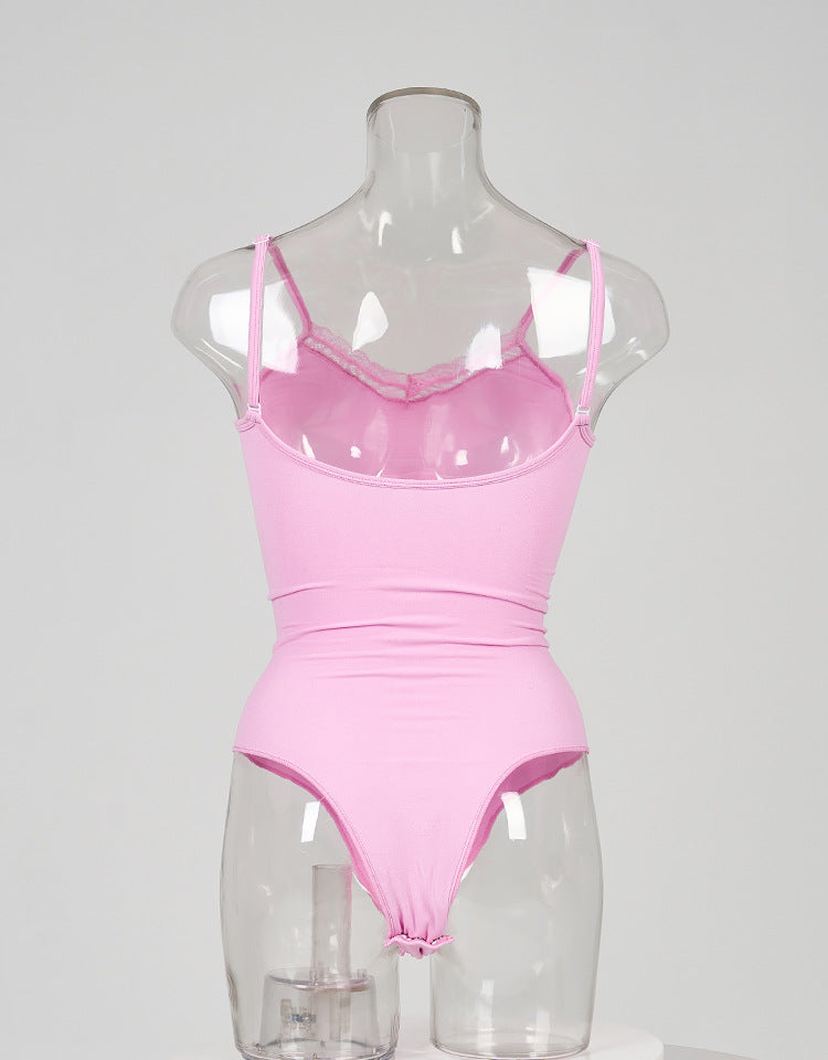Spitzenbesetzter Camisole-Bodysuit