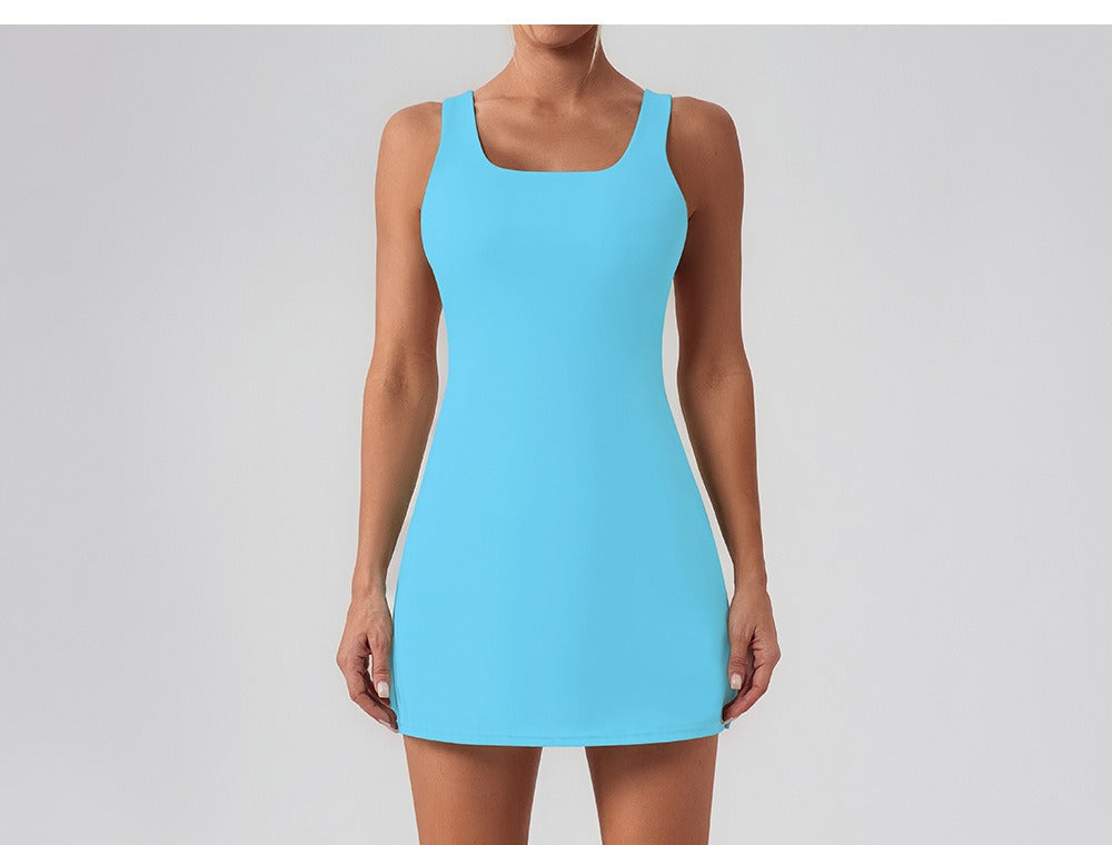 Ärmelloses Sportliches Shaping Mini-Kleid