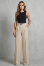Women's High Waist Wide Leg Trousers