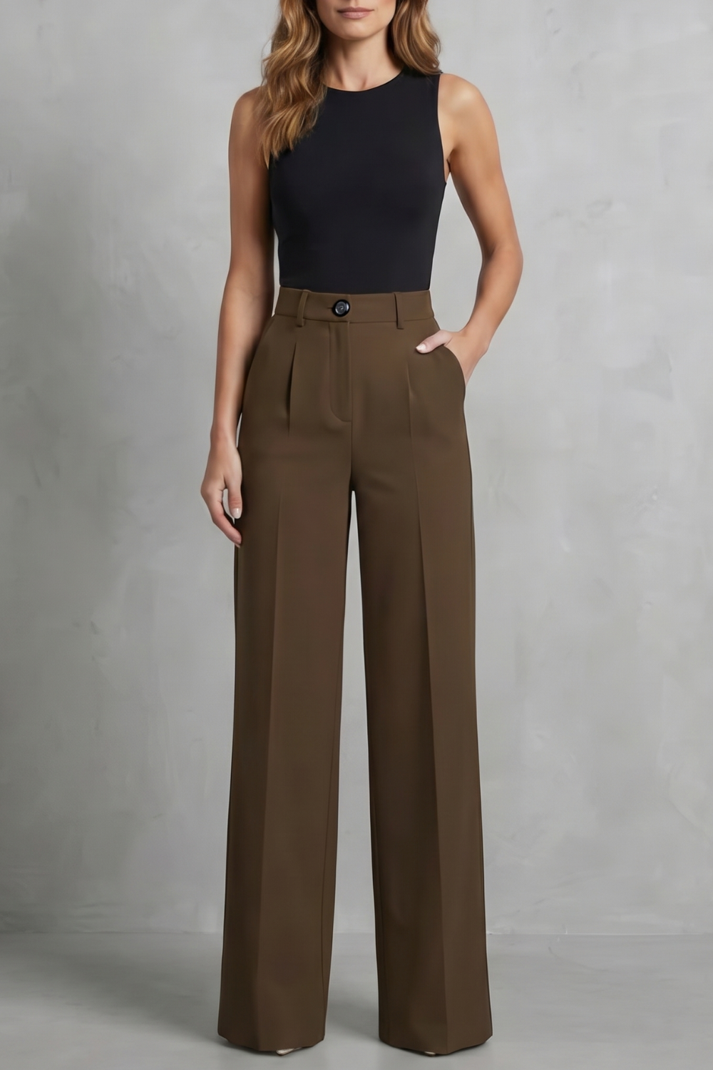Women's High Waist Wide Leg Trousers