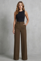 Women's High Waist Wide Leg Trousers