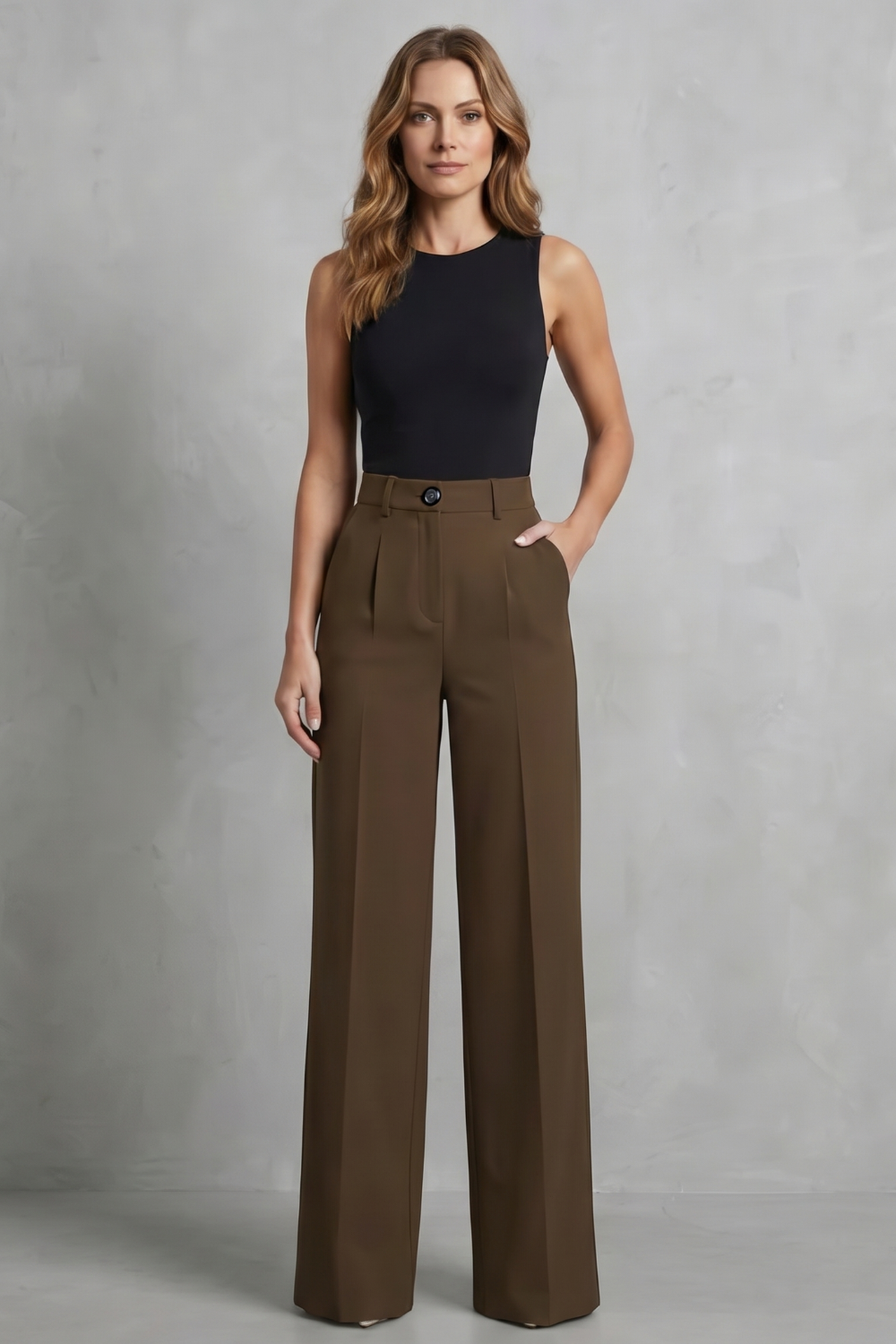 Women's High Waist Wide Leg Trousers