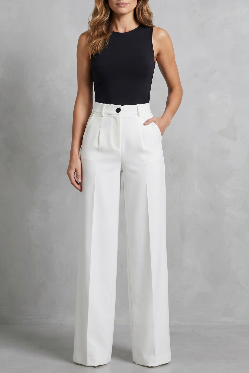 Women's High Waist Wide Leg Trousers