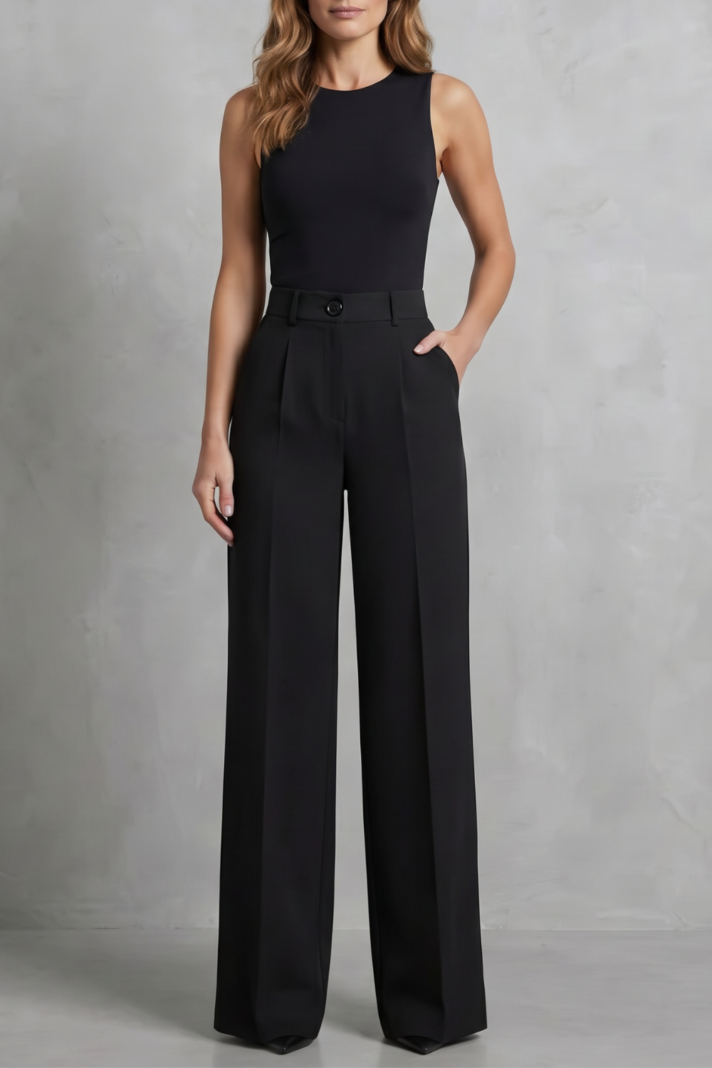 Women's High Waist Wide Leg Trousers