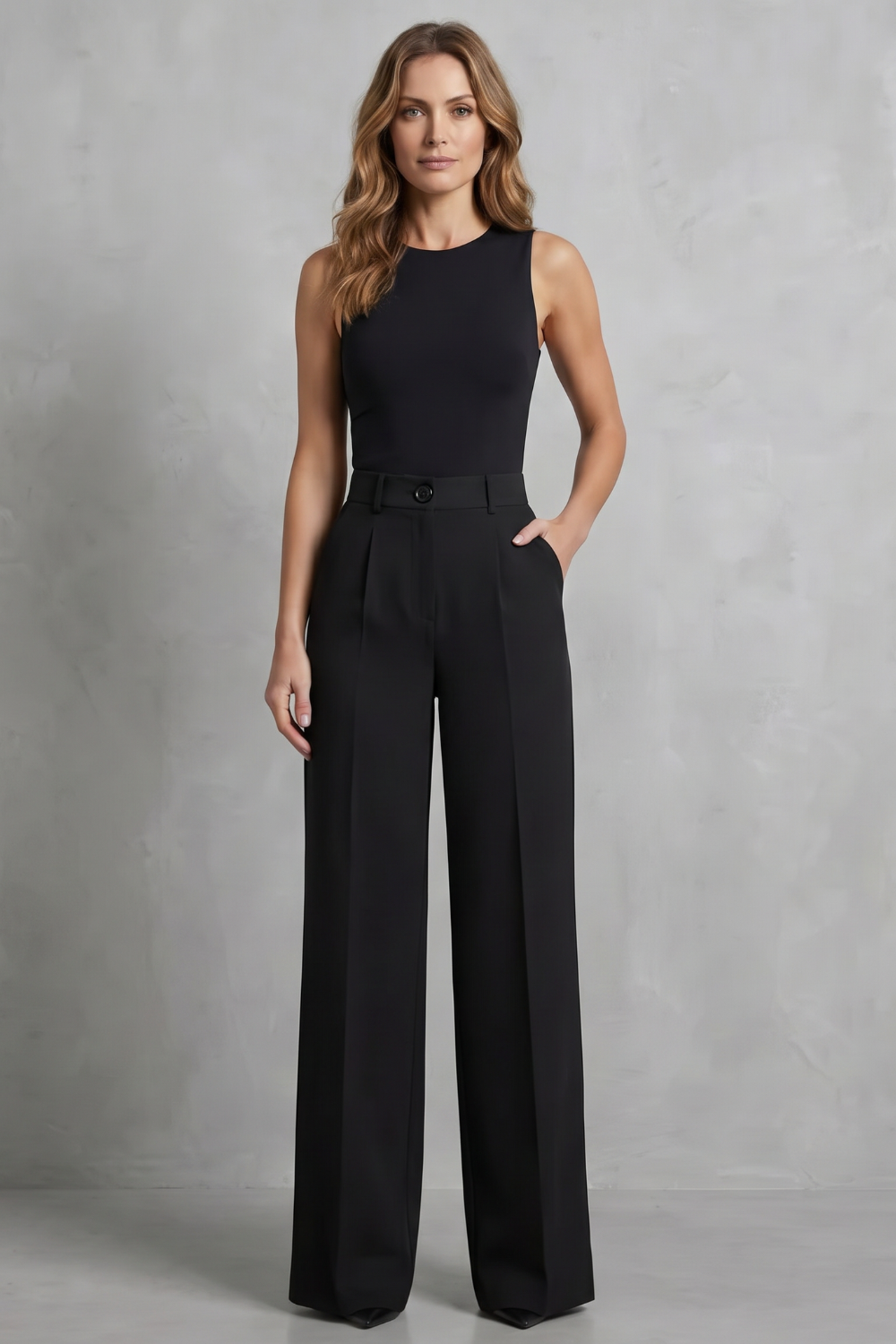 Women's High Waist Wide Leg Trousers