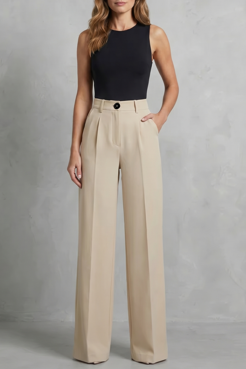 Women's High Waist Wide Leg Trousers