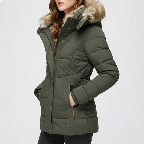 Damen-Winterjacke mit Fellfutter