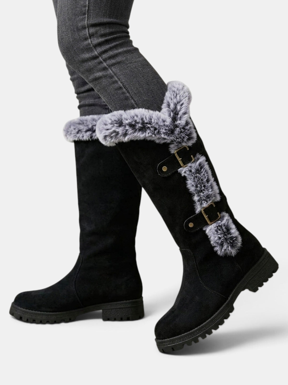 Women's Winter High Boots with Fur