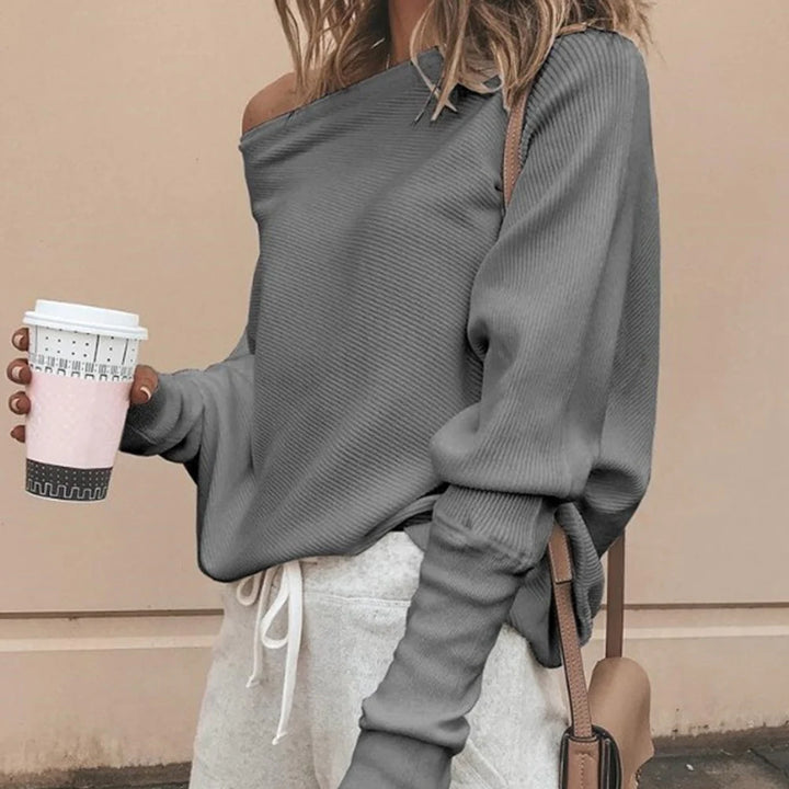 Women's Sweater with Crew Neck | Perfect for Autumn - Gray