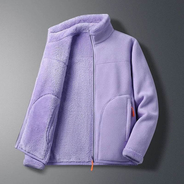 Damenmode einfarbig warme Jacke, Herbst/Winter bequeme Wendejacke