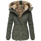 Durable Women's Winter Coat with Insulating Faux Fur Lining | Perfect for Cold Winter Months - Green
