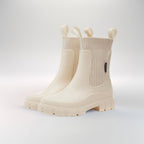 Women's Rain Boots with Water-Resistant Surface and Non-Slip Sole - Eggshell White