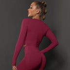 Nahtloses Langarm Sculpting Activewear Top