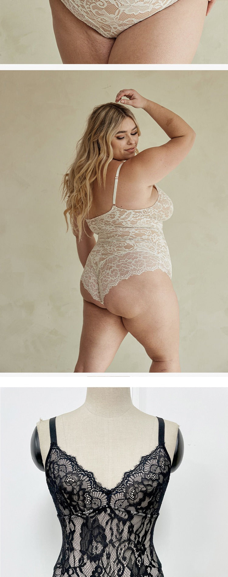 Allover-Spitzen formender Bodysuit