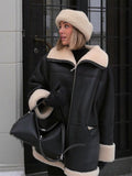 Damen Warme Eleganz Mantel
