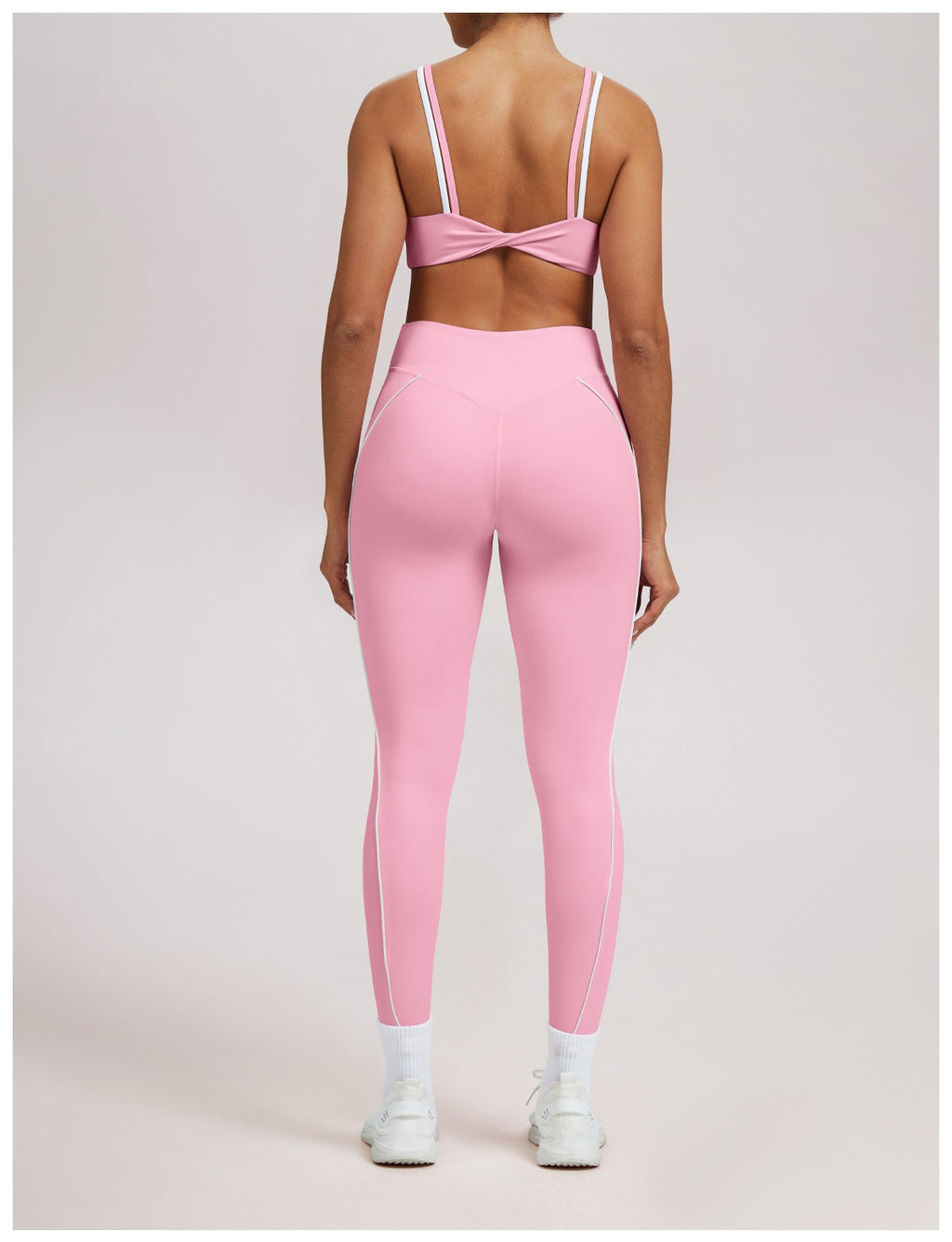 Hohe Taillen Kontrastlinie Sculpting Leggings