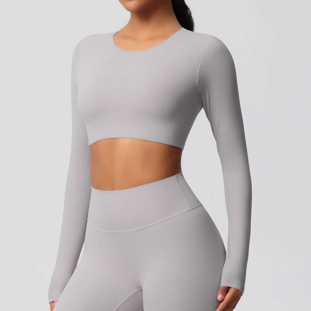 SculptFit Long-Sleeve Shaping Crop Top